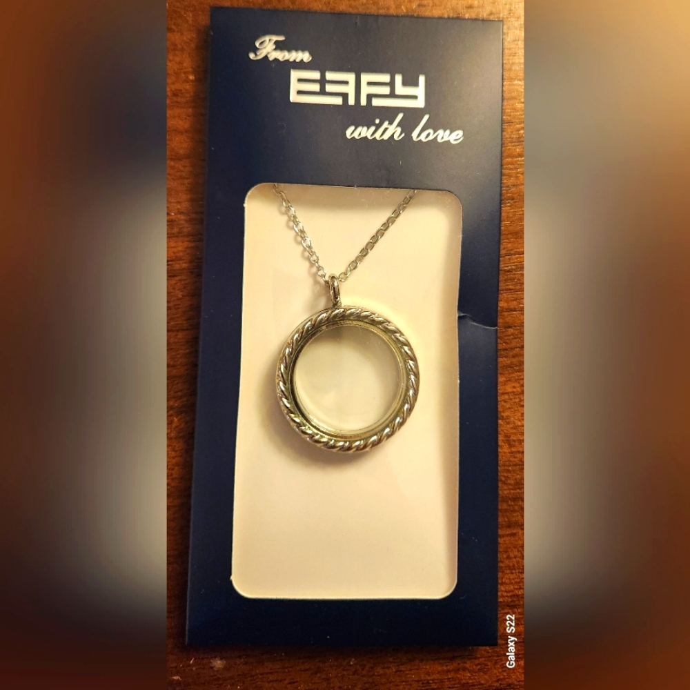 NWOT Effy silver mini-storage locket